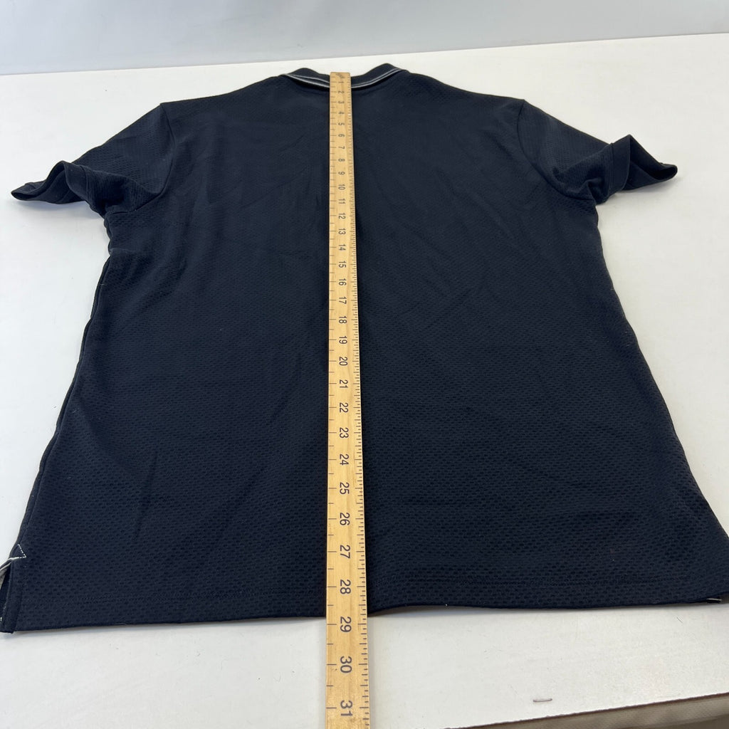 Hugo Boss Men's Heavyweight Cotton Polo Shirt in Black size Medium