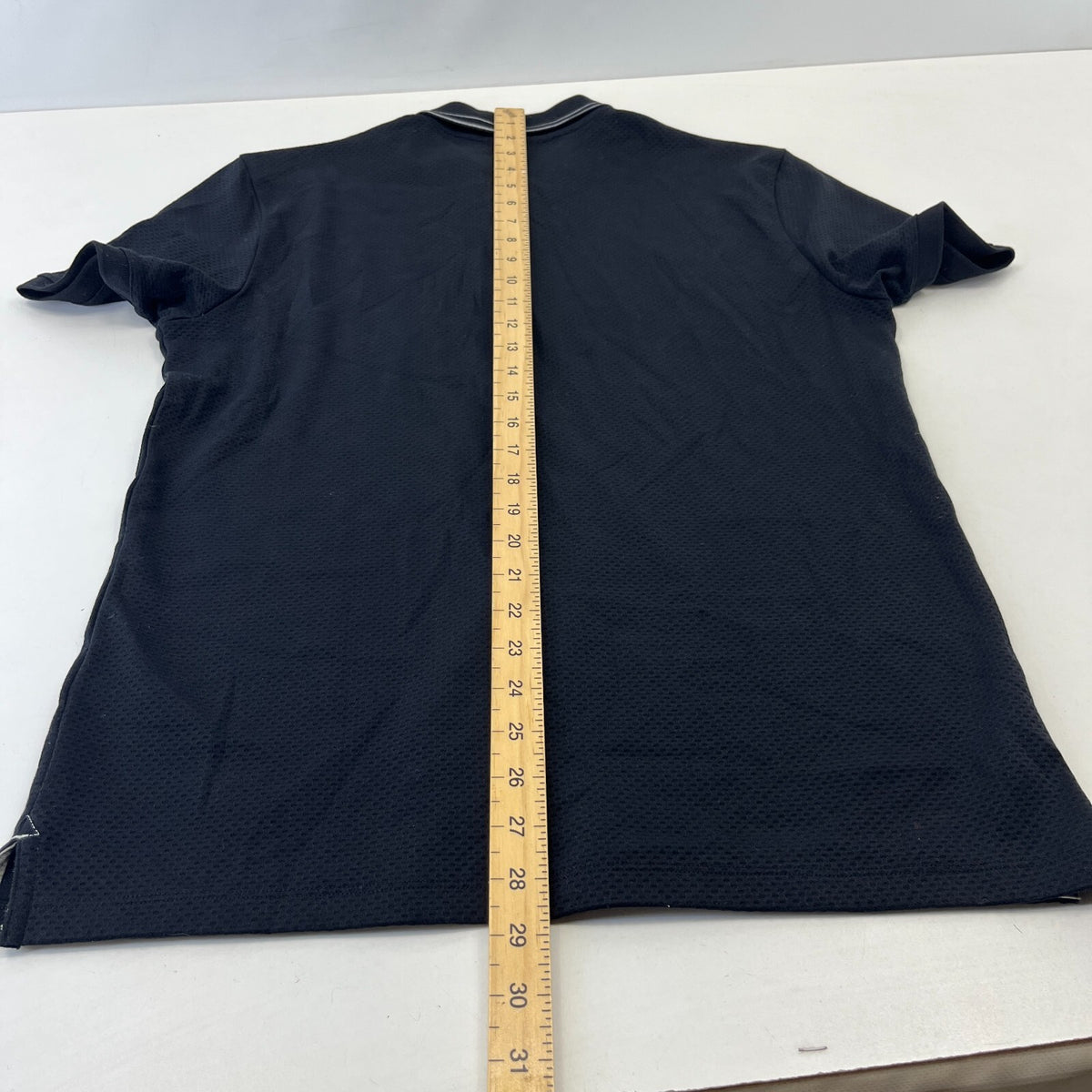 Hugo Boss Men's Heavyweight Cotton Polo Shirt in Black size Medium