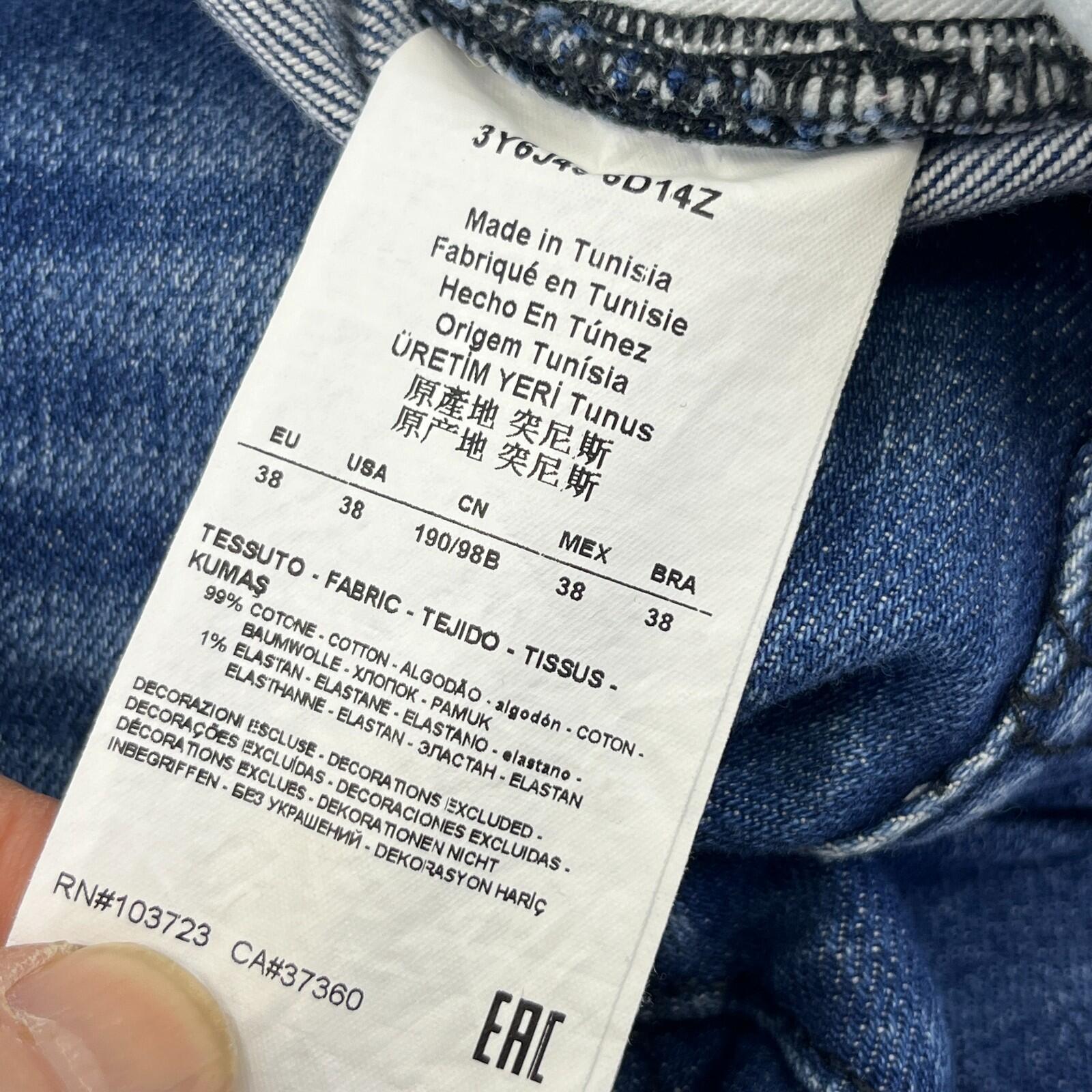 Armani Men's Jeans in Blue Denim W38" L31" Slim Fit Straight Leg