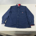 Tommy Hilfiger Jeans Men's Twill Flannel Denim Shirt Navy Blue size M