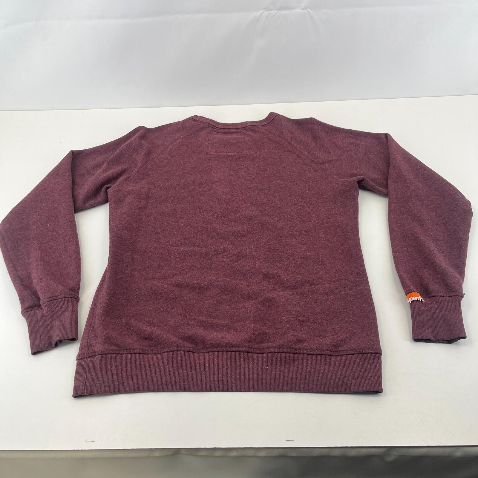 SuperDry Premium Black Label Sweatshirt in Burgundy Red size Large