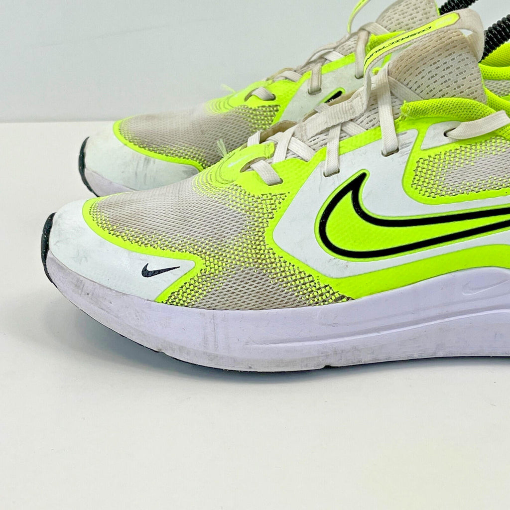 Nike Cosmic Runner White & Fluo Green Running Trainers size UK 5.5 / EU 38.5
