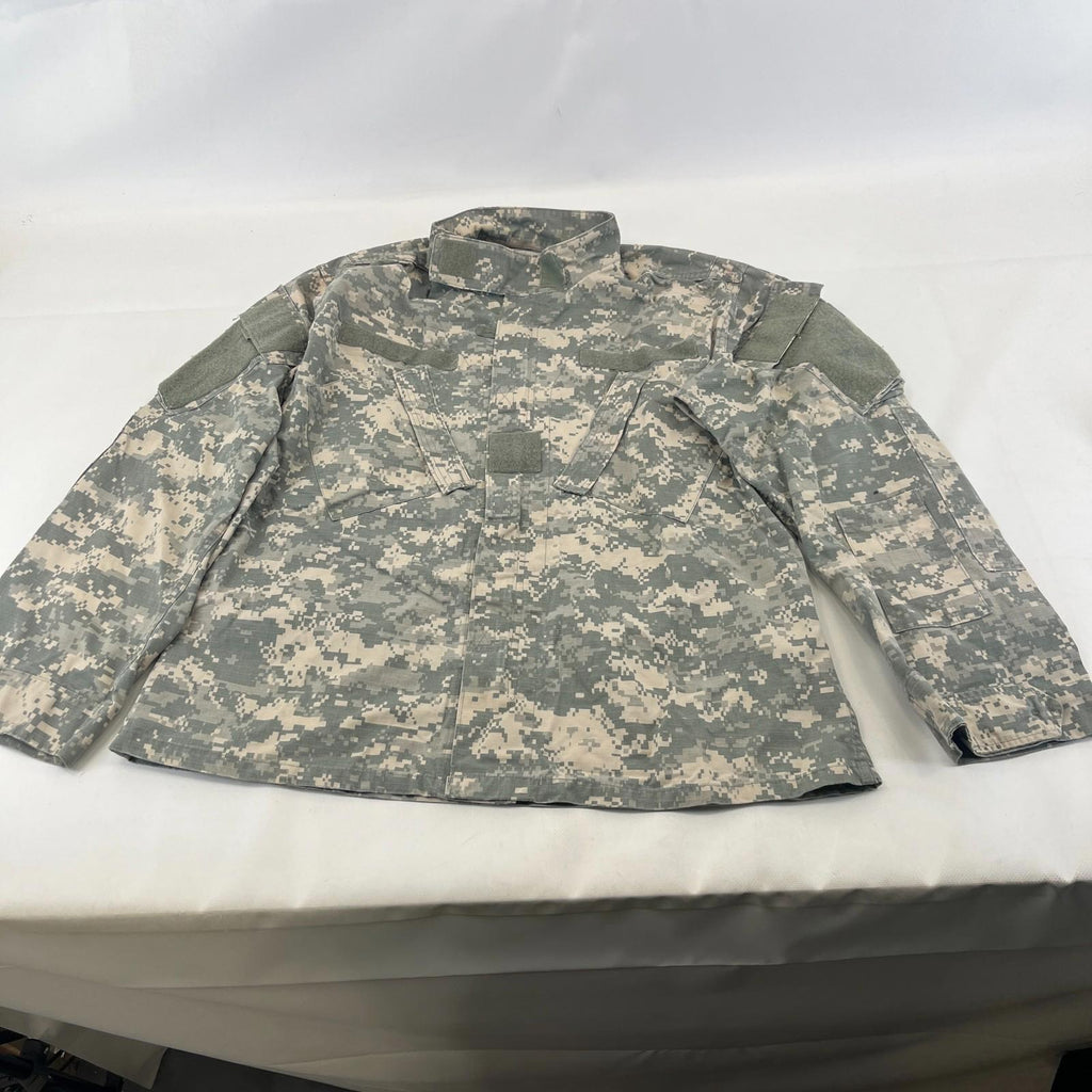 US Army Digital Camo Combat Uniform Ripstop Field Zip Coat Jacket Medium Short
