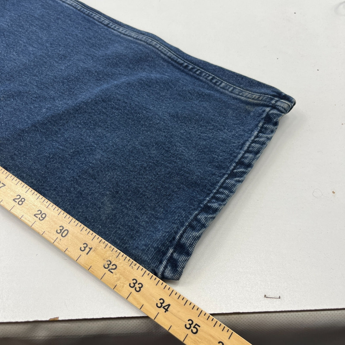 Wrangler Texas Denim Jeans Mid Blue Trousers Straight Leg W48" L34"