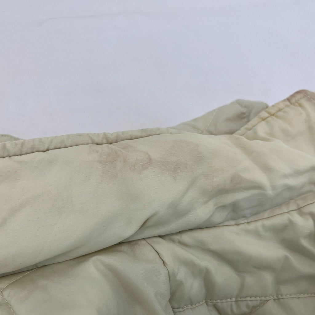 Nike Jacket Men's Quilt Lined Insulated Coat with Removable hood in Cream size M