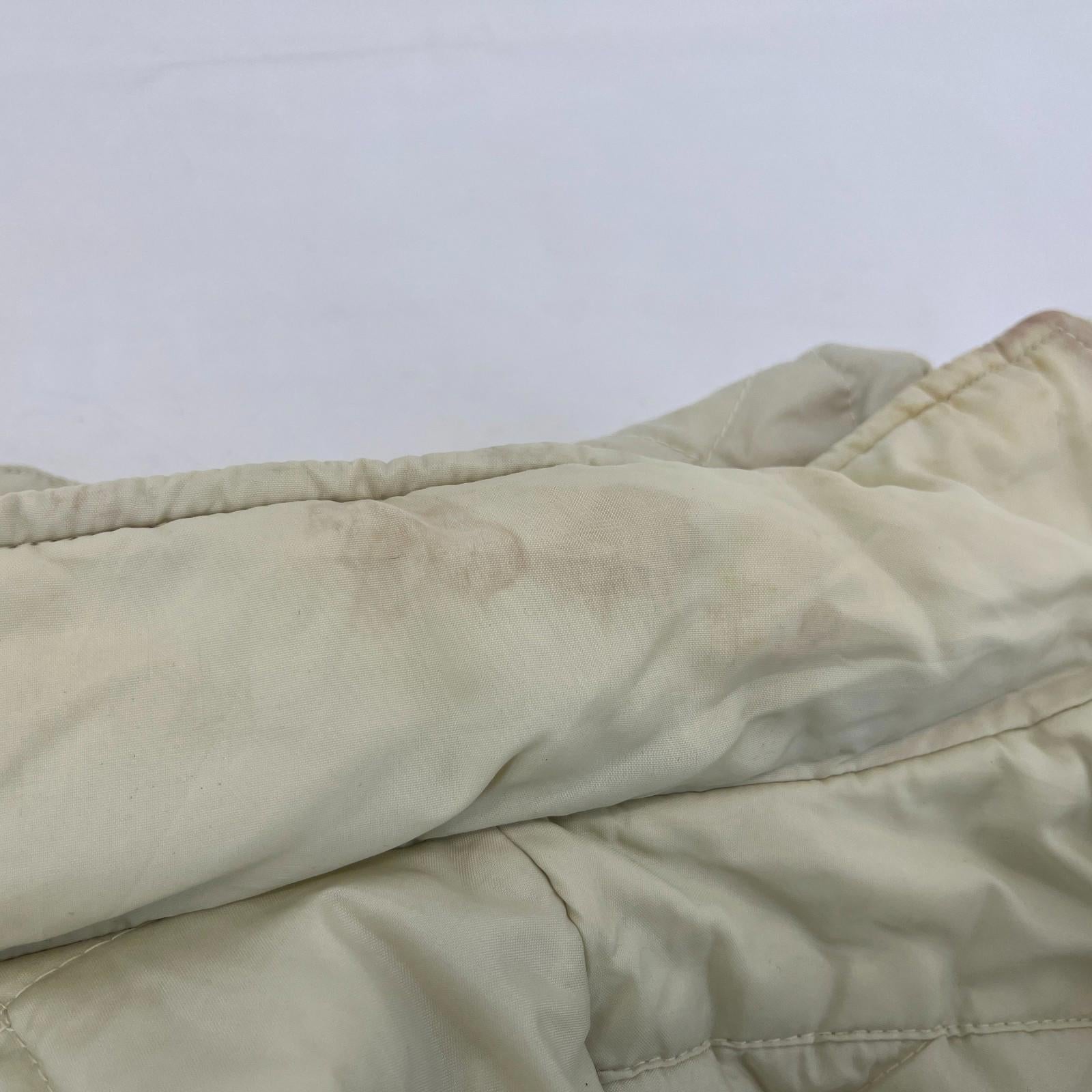 Nike Jacket Men's Quilt Lined Insulated Coat with Removable hood in Cream size M