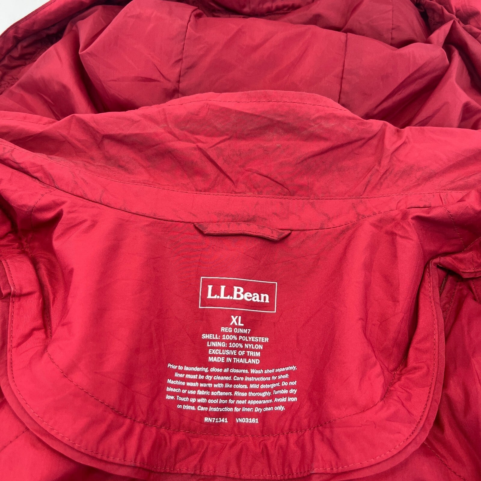 LL Bean Women's Waterproof Parka Vintage Field Country Coat in Red size XL