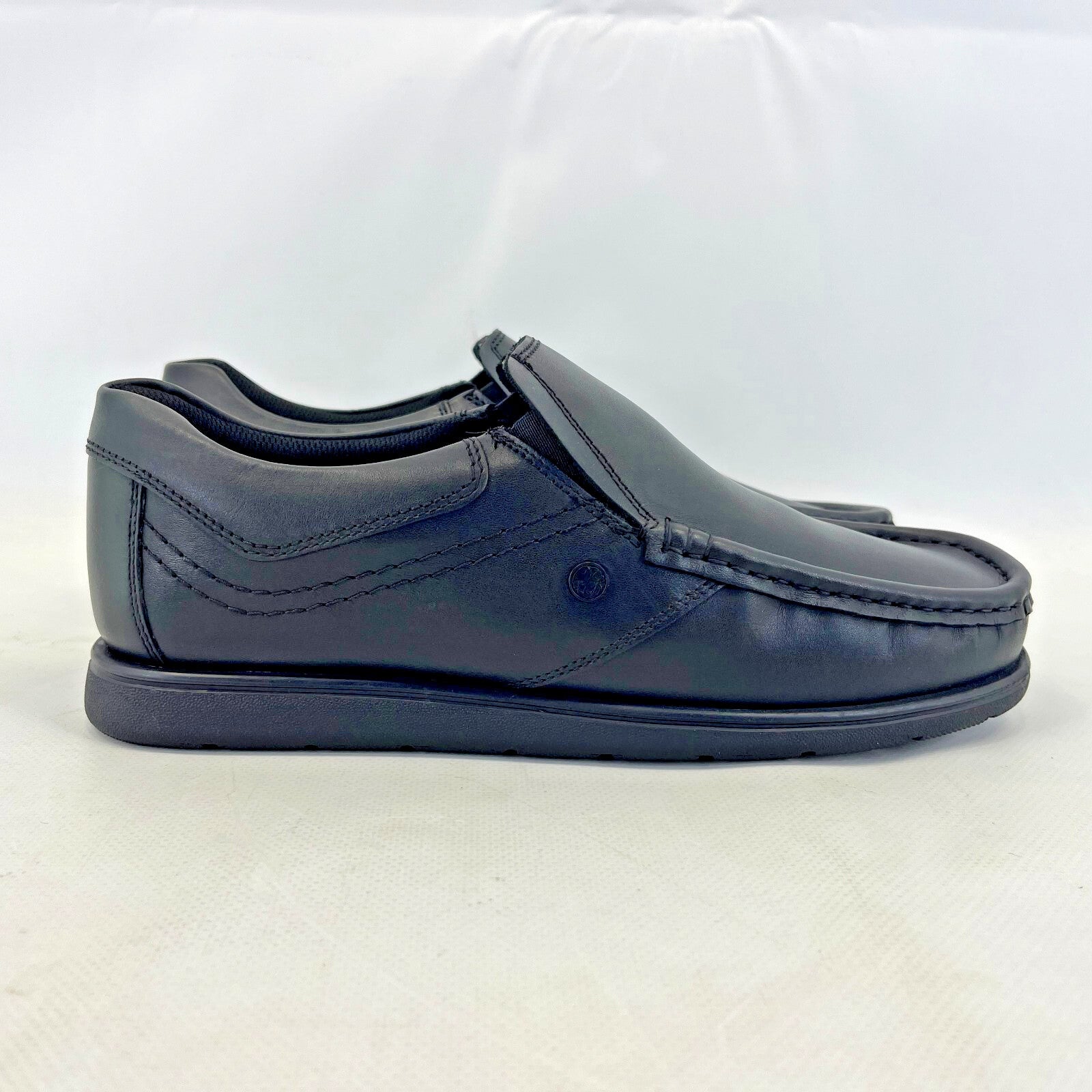 Pretty Green Waltham Slip On Shoes Moccasin Loafers Men's Black Leather size 7.5