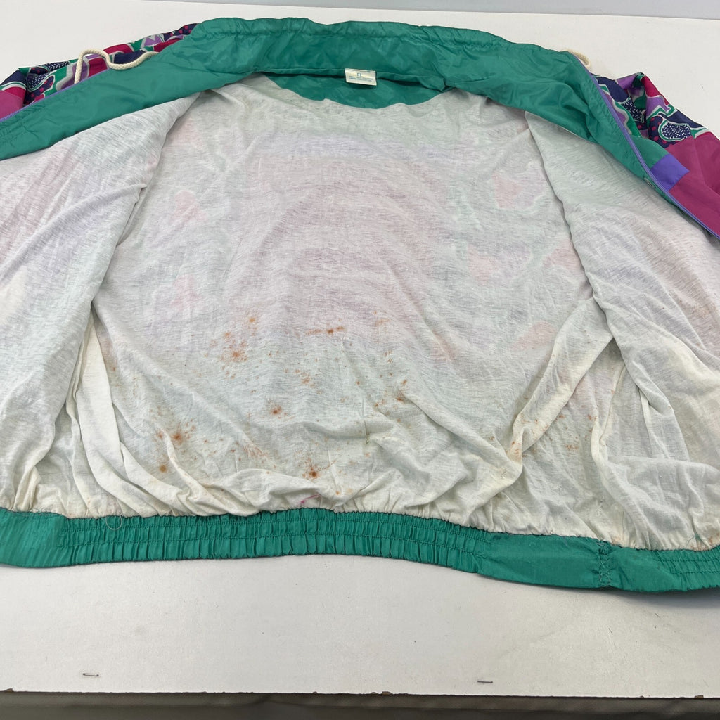 Vintage 80s Shell Suit Top Jacket Mens XL Windbreaker Rave Festival