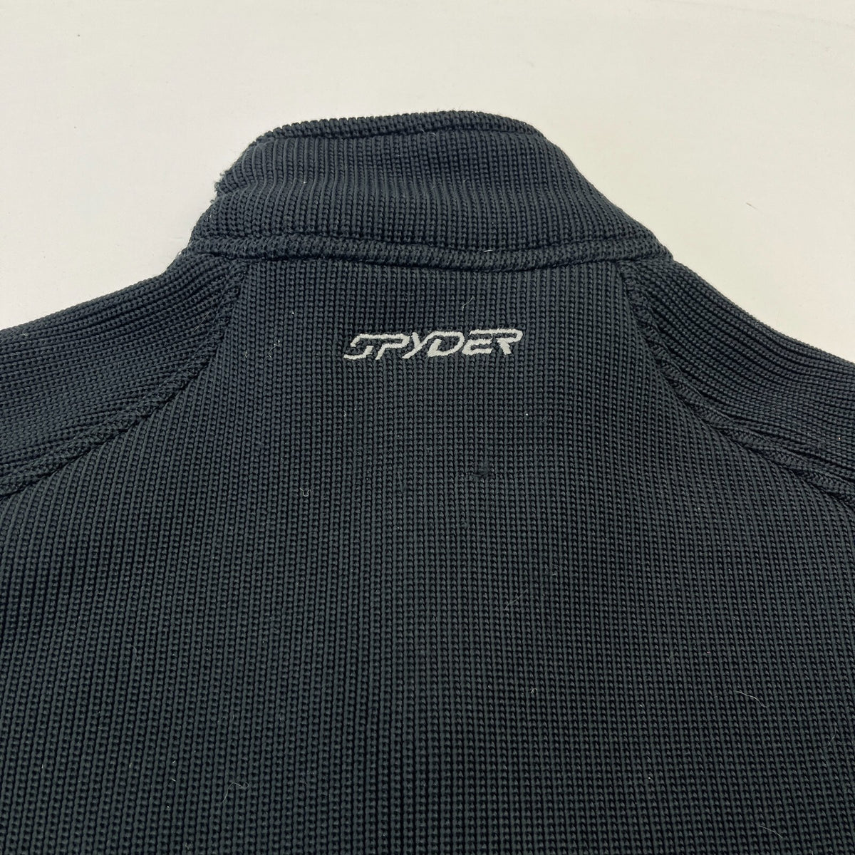 Spyder Quarter Zip Fleece Lined Pullover Top in Black size Small