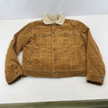 M&S Eighty Four Brown Cord Jacket Padded Trucker Fleece Lined Sherpa Men's M