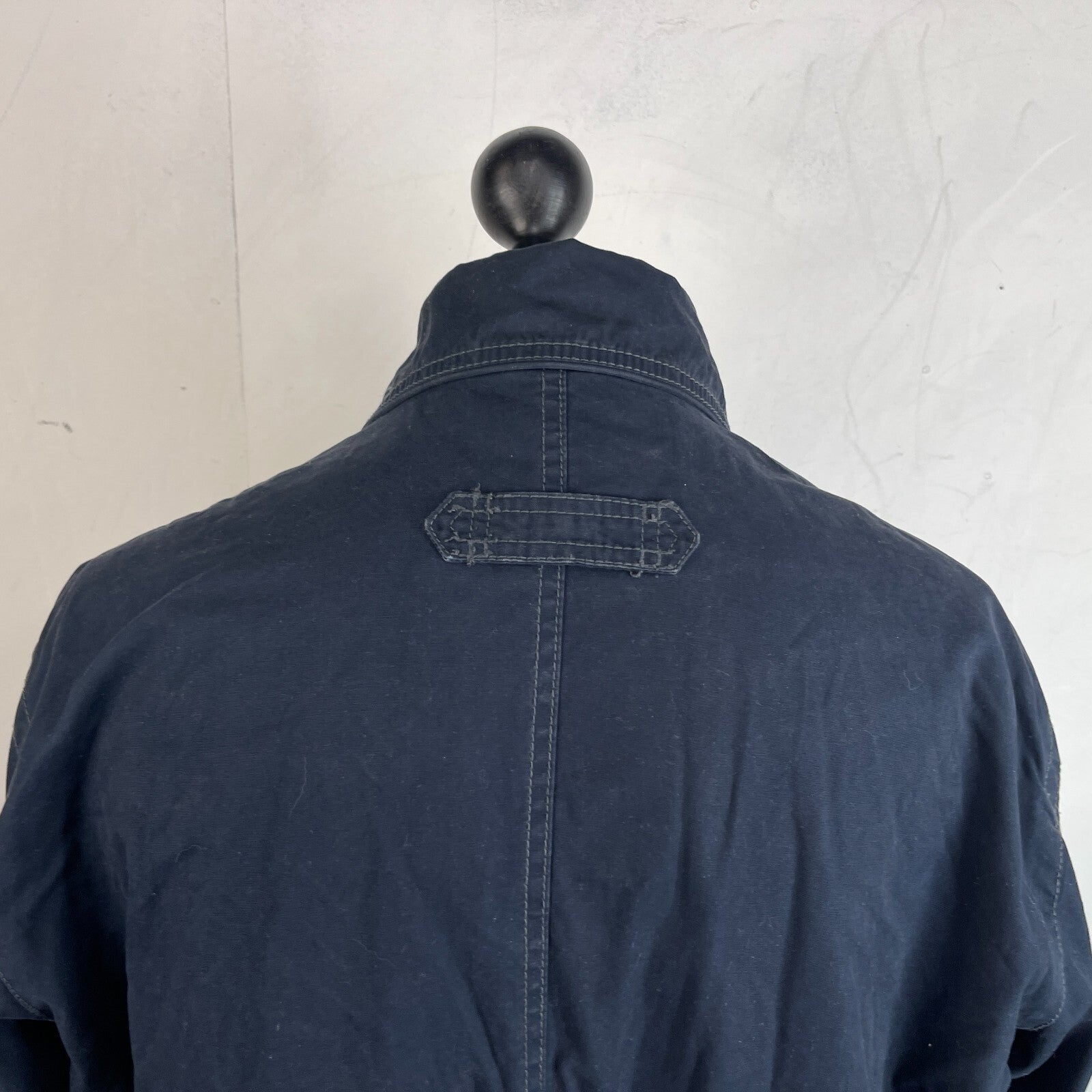 Vintage Tommy Hilfiger Y2K Chino Jacket Navy Blue Cotton Men's size Large