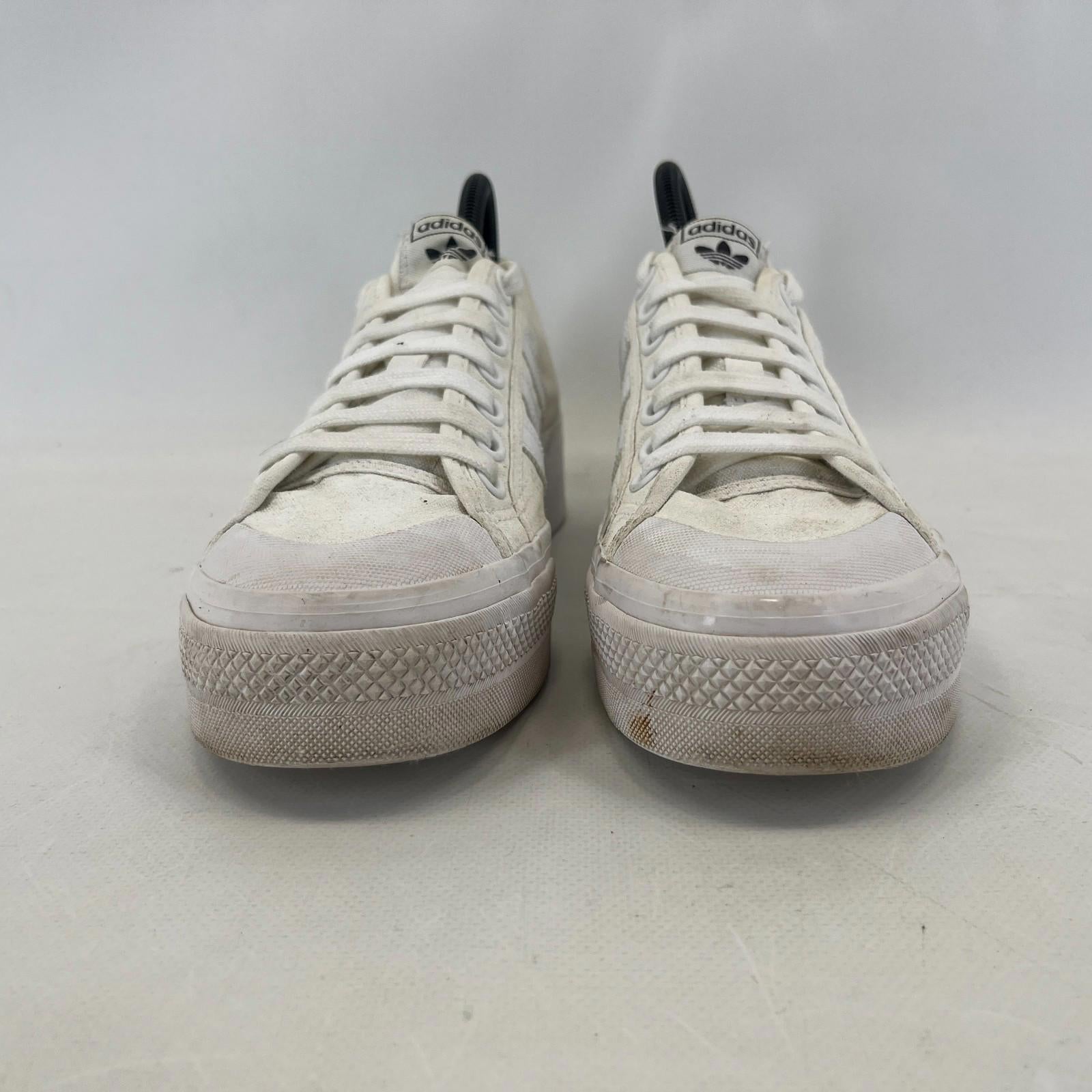 Adidas Nizza Trainers in White Suede Lace Up UK size 7