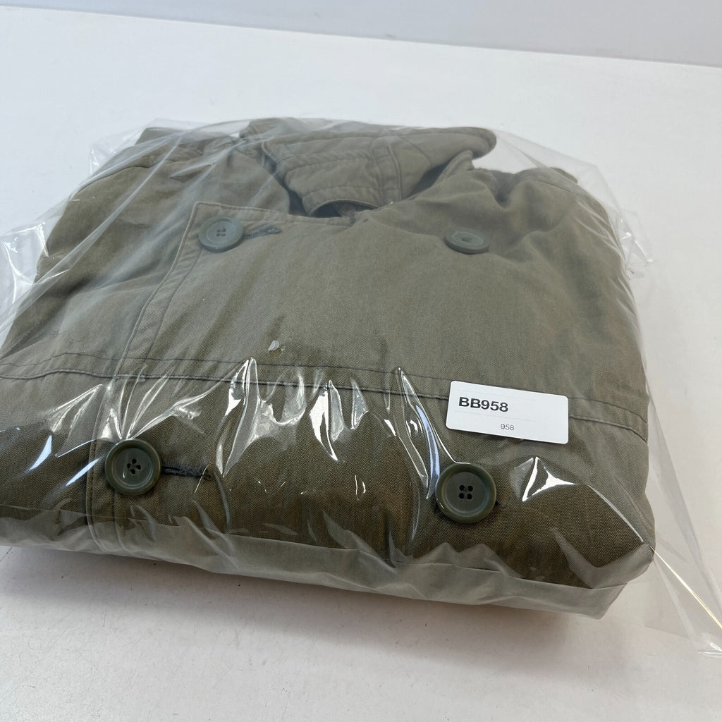 Levi's Double Breasted Parka Jacket Distressed Olive Green Liam Gallagher size M