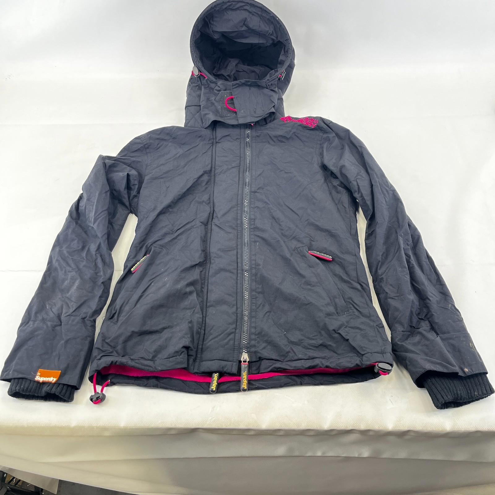 Superdry Professional Windcheater Jacket Women's size Small - Black / Pink