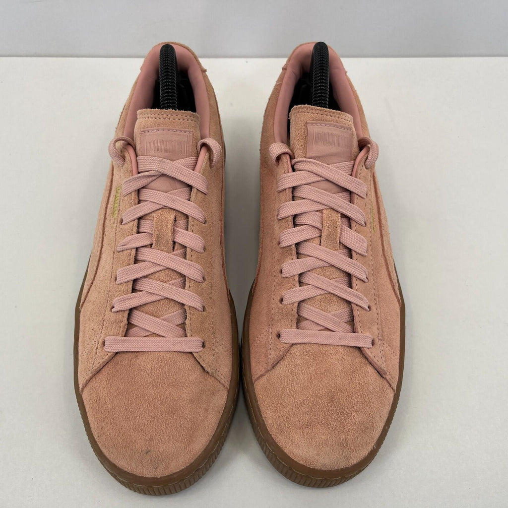 Puma Women's Palermo Trainers Suede Low Top Gum Sole in Pastel Ping UK size 6