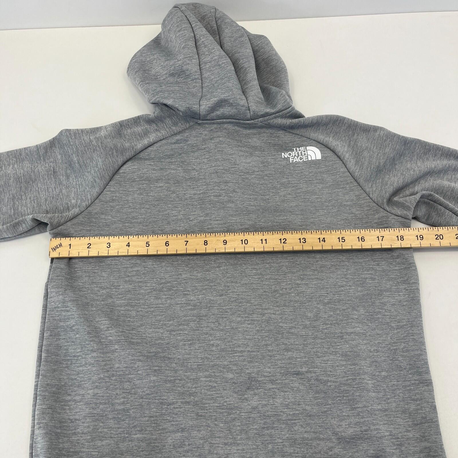 North Face Hoodie Pullover Sweatshirt in Grey Youth  Boys 2XL Kangaroo Pocket