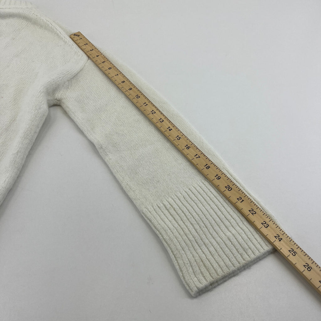 Sweaty Betty Alpine Wool Crew Neck Jumper Sweater in Lily White size S Alpaca