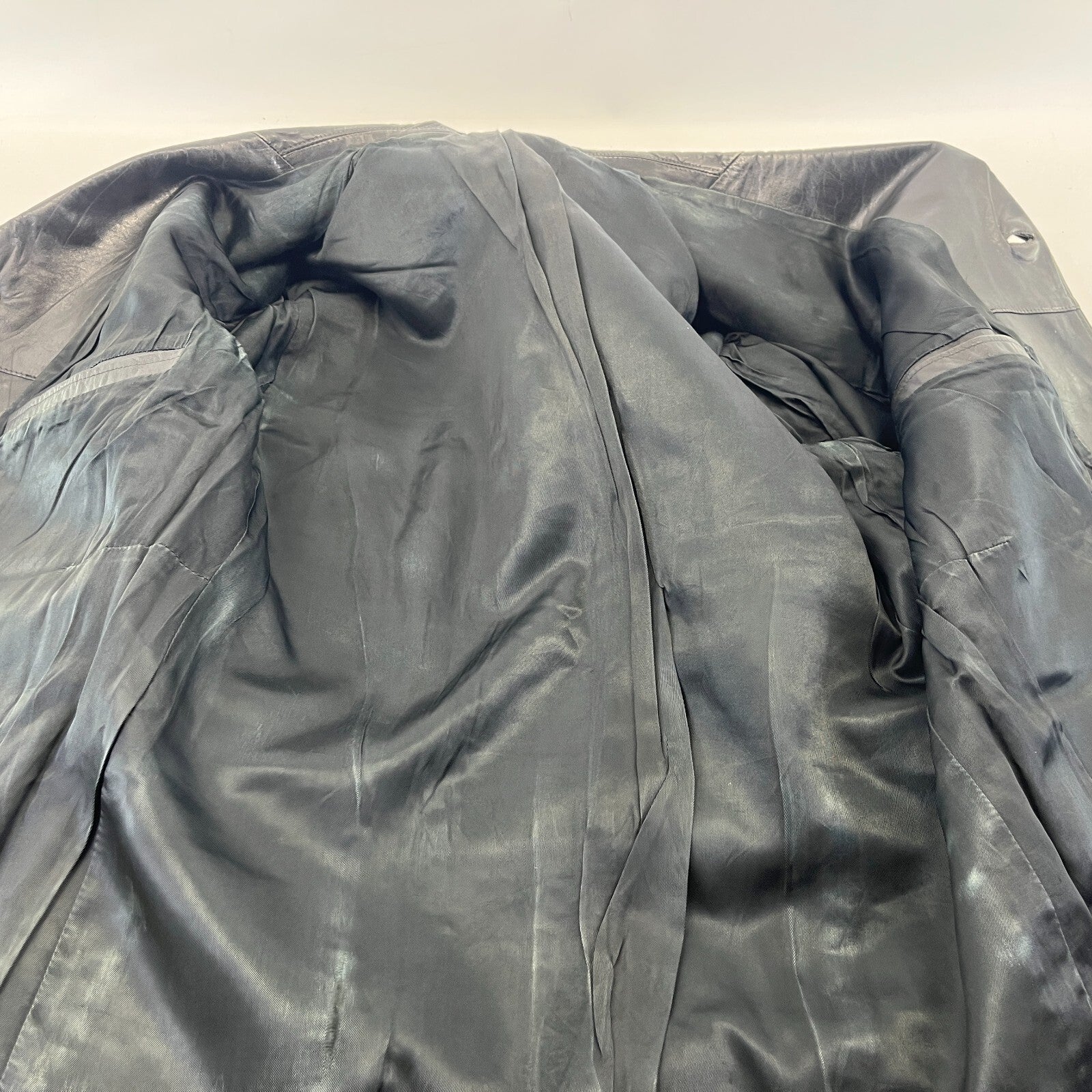 Vintage Letex Wismar Men's Black Leather Jacket size EU 56 Made in Germany