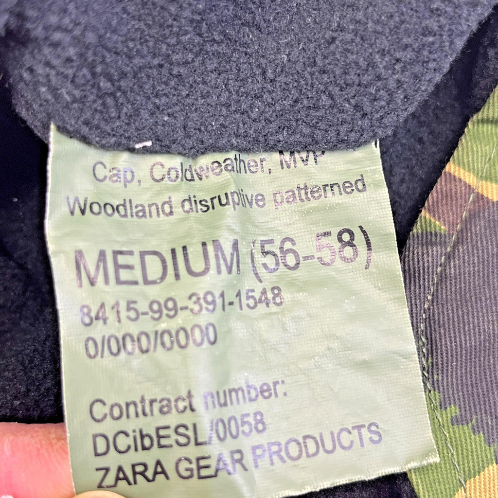 British Army Issue Cap Cold Weather MVP DPM Bushcraft size Medium 56-58cm - New