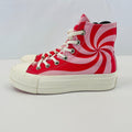 Converse All Star Chuck Taylor Hi-Top Pink/Red Strawberry Swirl Trainers UK 3