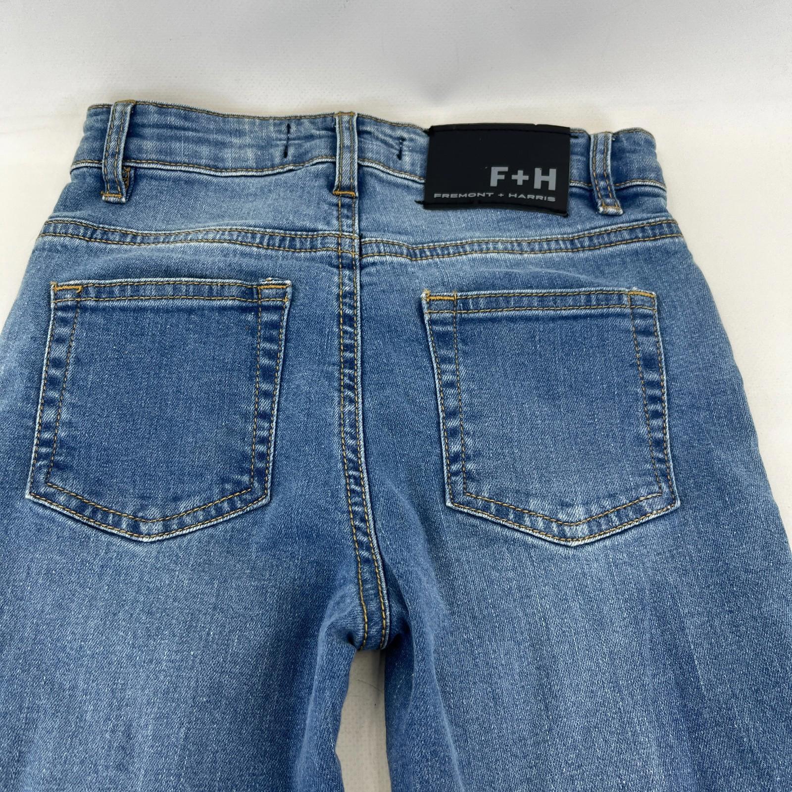 Fremont & Harris Kids Distressed Ripped Skinny Jeans in Blue size W24 10yrs