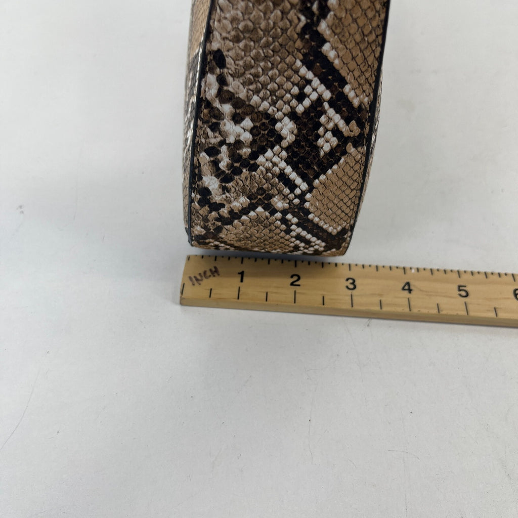 Topshop Faux Snakeskin Shoulder Bag with Adjustable Strap
