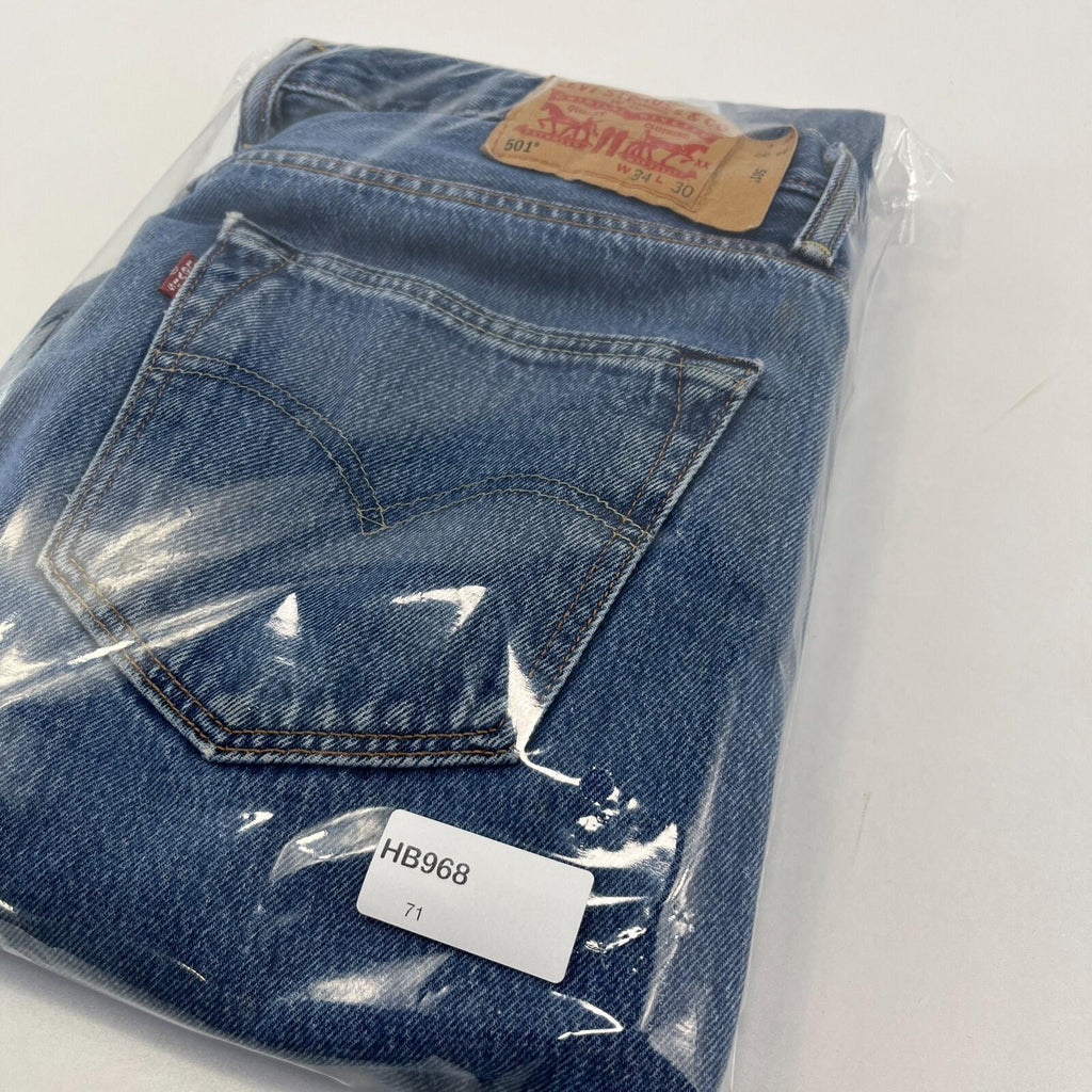 Levi’s 501 Men’s Jeans Mid Blue Straight Leg Button Fly W34" L30"