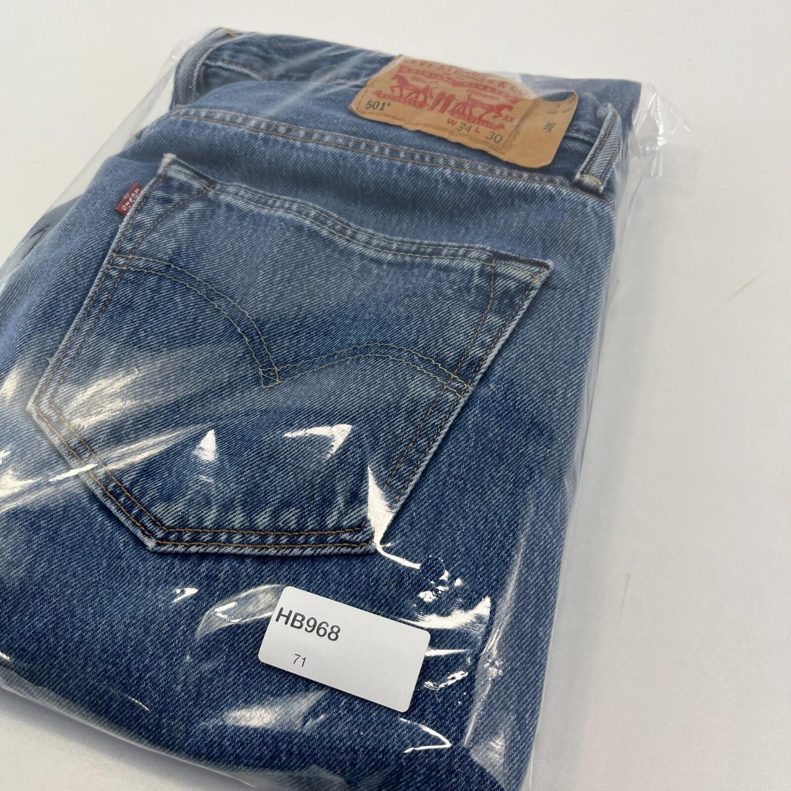 Levi’s 501 Men’s Jeans Mid Blue Straight Leg Button Fly W34" L30"