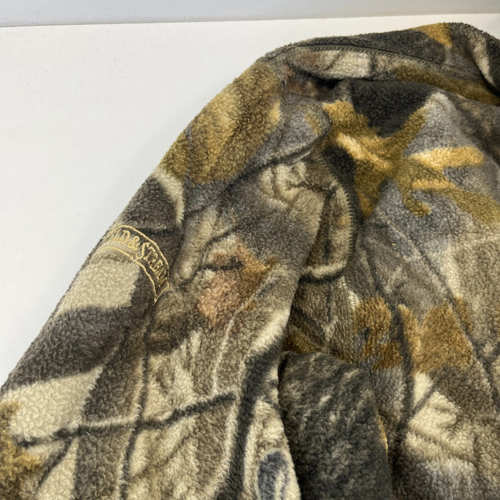 Field & Stream No-Scent Realtree Lined Fleece Jacket XL Mens Hooded Camo Hunting