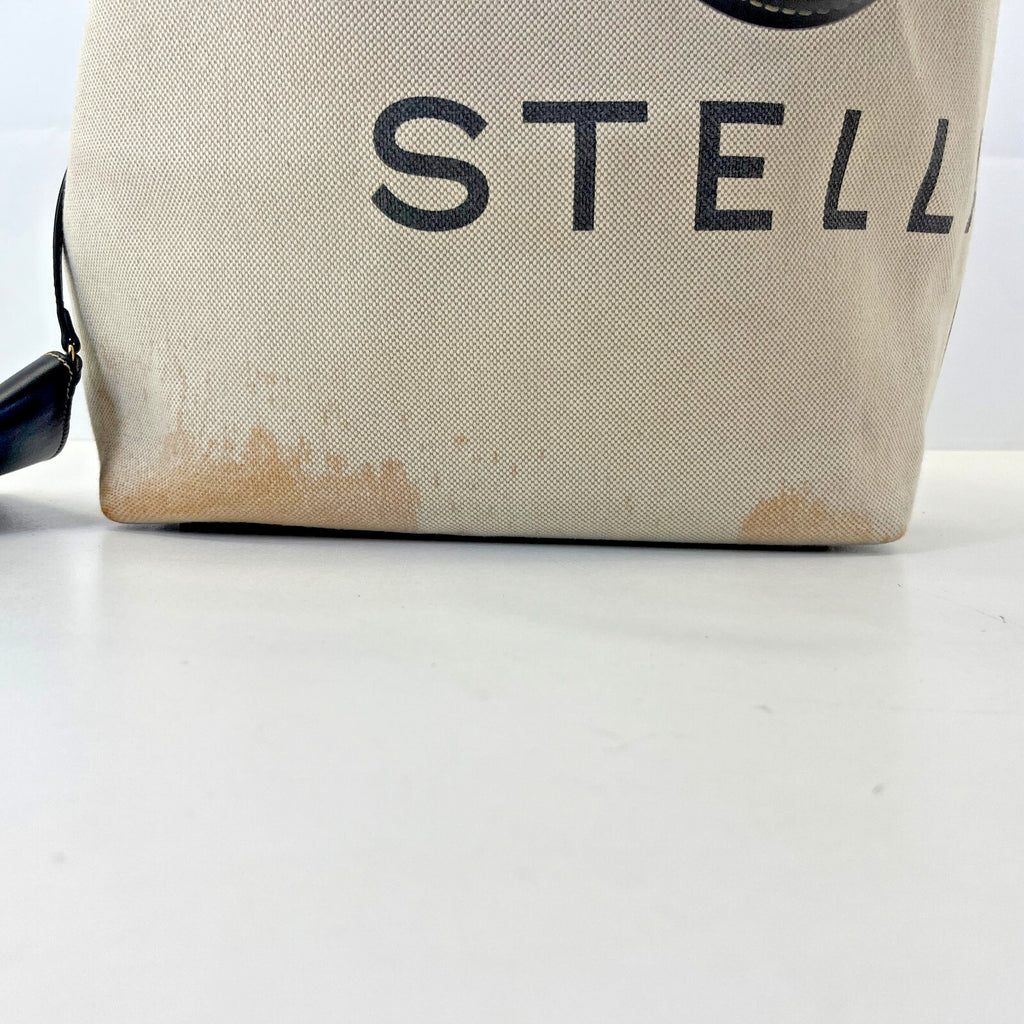 Genuine Stella McCartney Logo Print Organic Tote Shoulder Bag Womens See Details