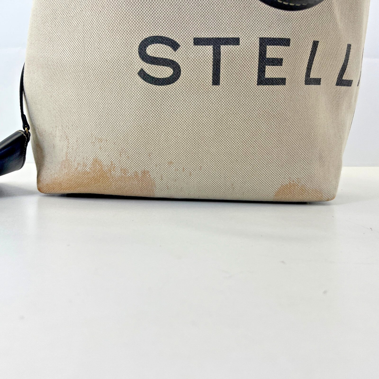 Genuine Stella McCartney Logo Print Organic Tote Shoulder Bag Womens See Details
