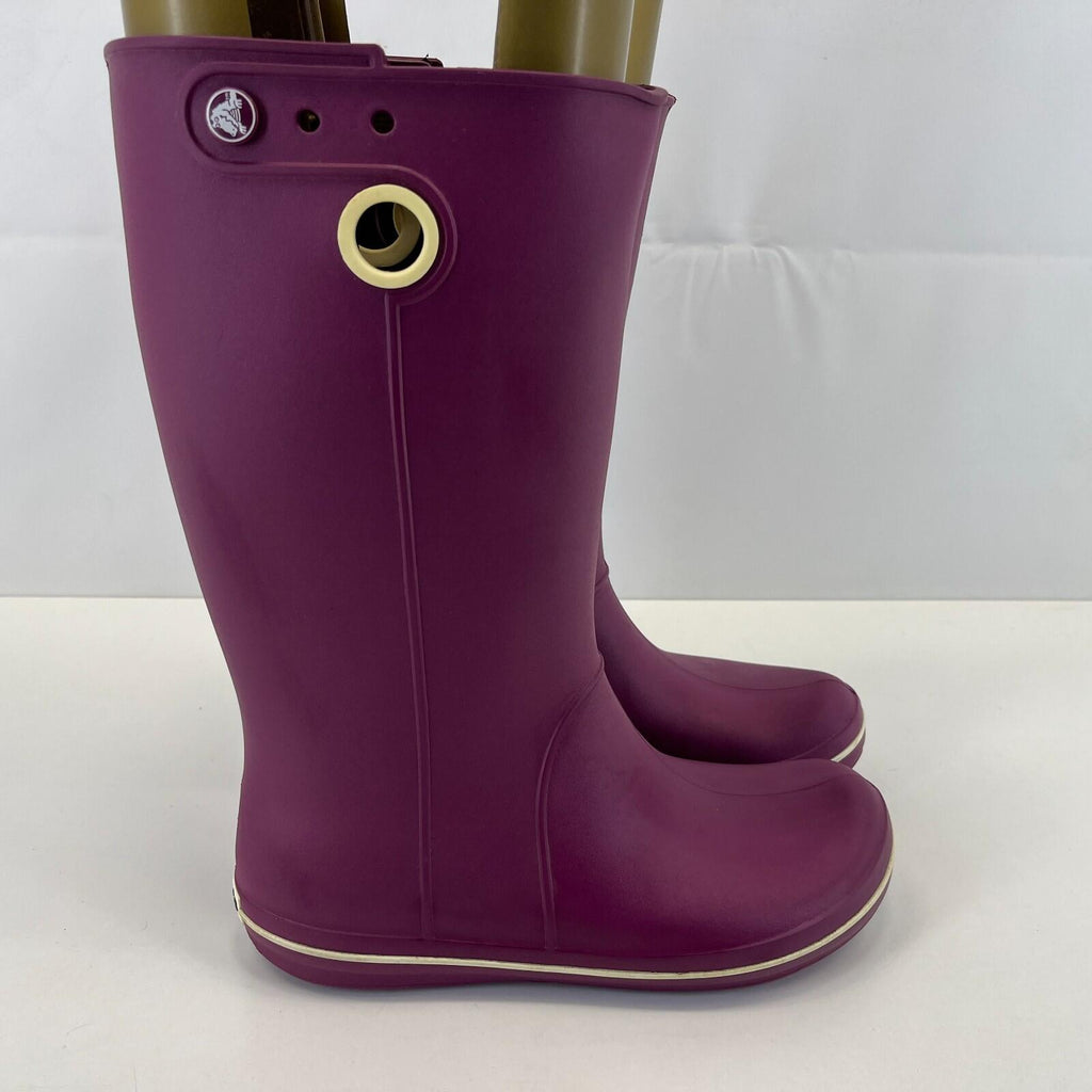 Crocs Women's Crocband Jaunt Wellies in Purple Festival Rain Tall Boots size 7