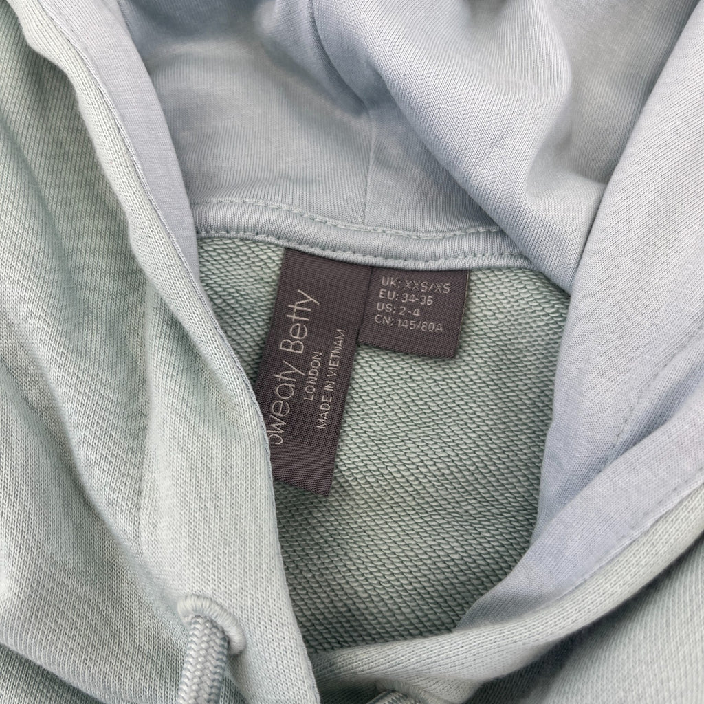 Sweaty Betty Longline Soft Feel Hoodie Mint Green size XS Oversized