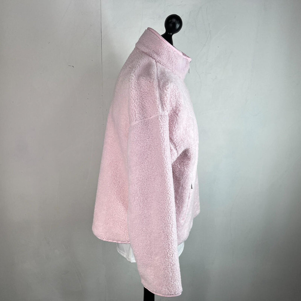 Sweaty Betty Plush Frost Pink Heavy Fleece Long Sleeve Half Zip Size M/12