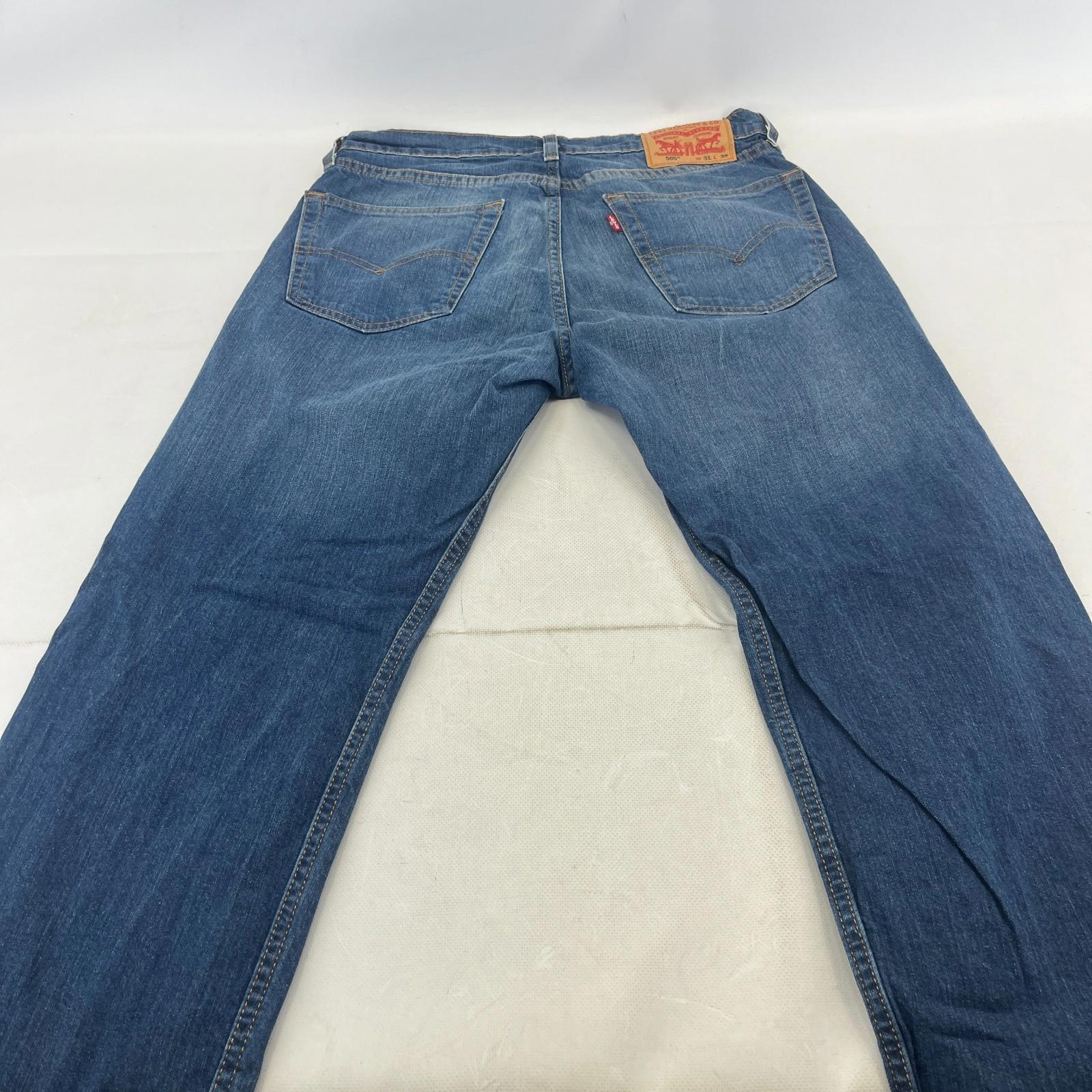 Levi’s 505 Men's Mid Blue Regular Fit Straight Leg Jeans W31" L32"