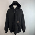 Men's Chore Field Coat Jacket in Black Heavy Denim size 2XL
