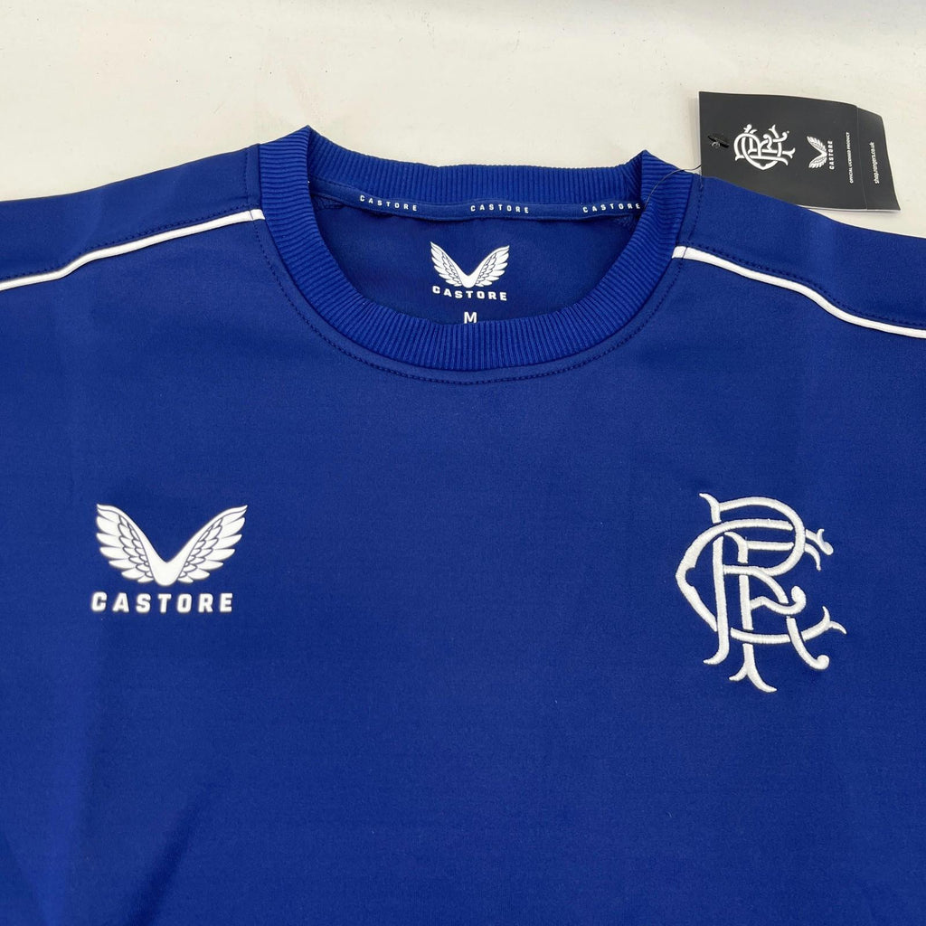 Castore Glasgow Rangers FC Football Matchday Sweatshirt Blue UK Men's size M