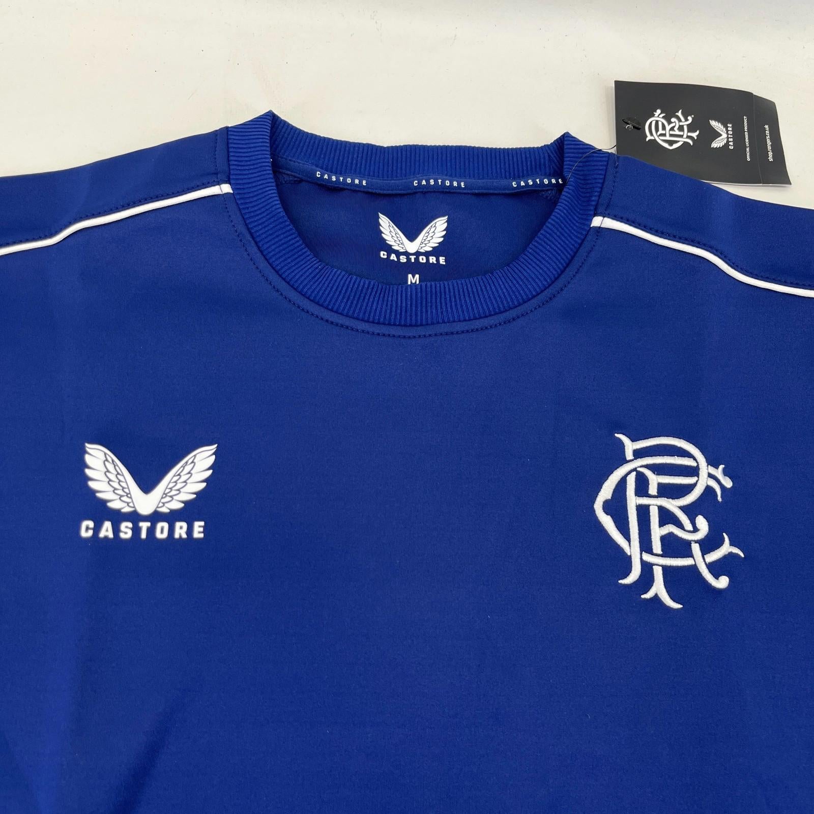 Castore Glasgow Rangers FC Football Matchday Sweatshirt Blue UK Men's size M