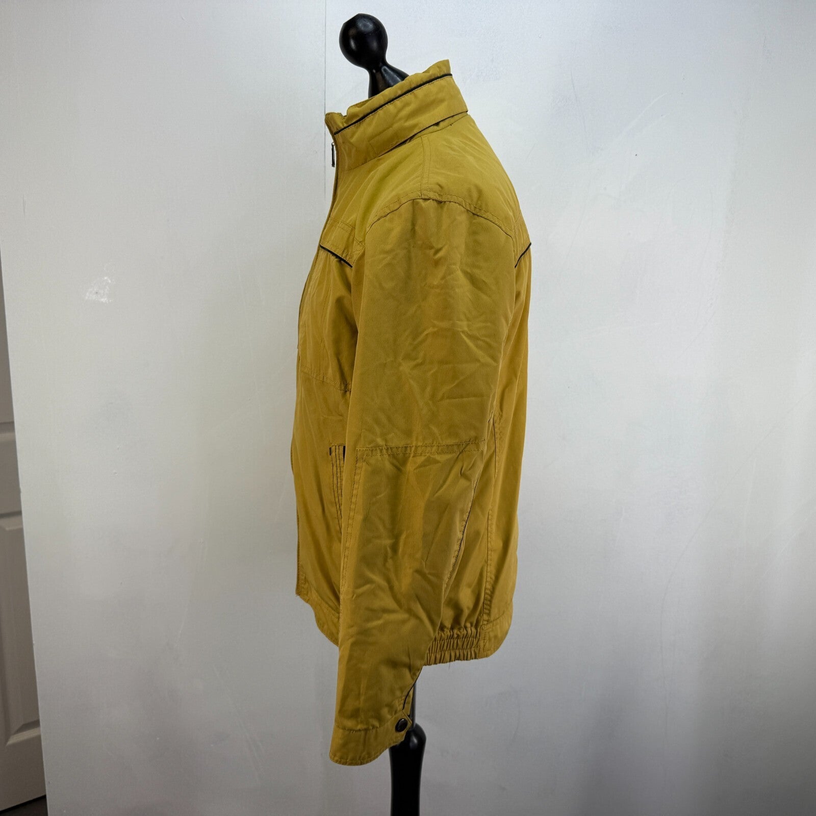 Saxon Hiking Jacket Showerproof Countrywear Premium Mens Mustard Yellow size S