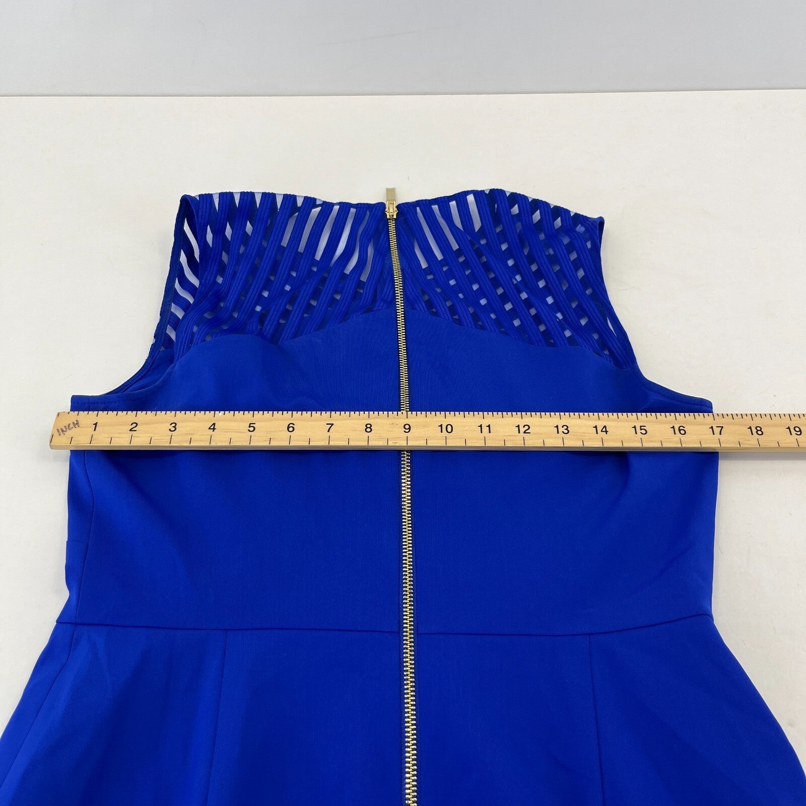 Ted Baker Mini Dress Royal Blue 1980’s Style size 3 (fits UK 12) - VGC