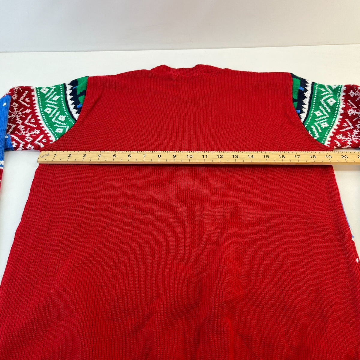 Colourful Christmas Jumper Santa & Reindeers Men's/Unisex size Small