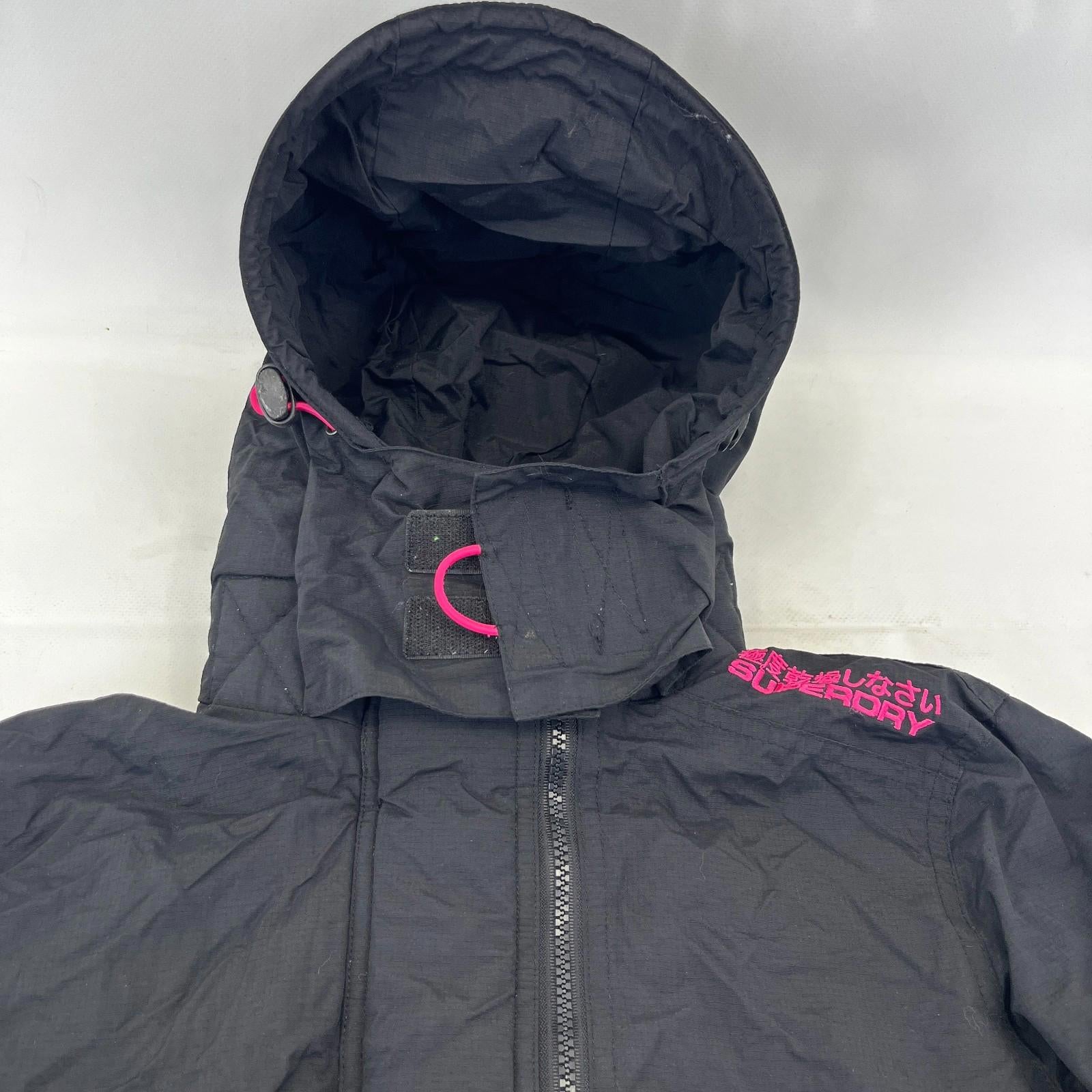 Superdry Professional Windcheater Jacket Women's size Small - Black / Pink