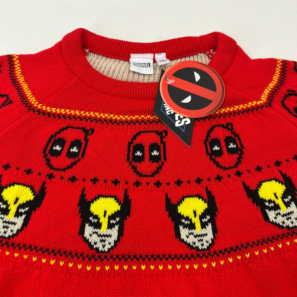 Deadpool & Wolverine Christmas Jumper Size XL Funny Novelty Pullover