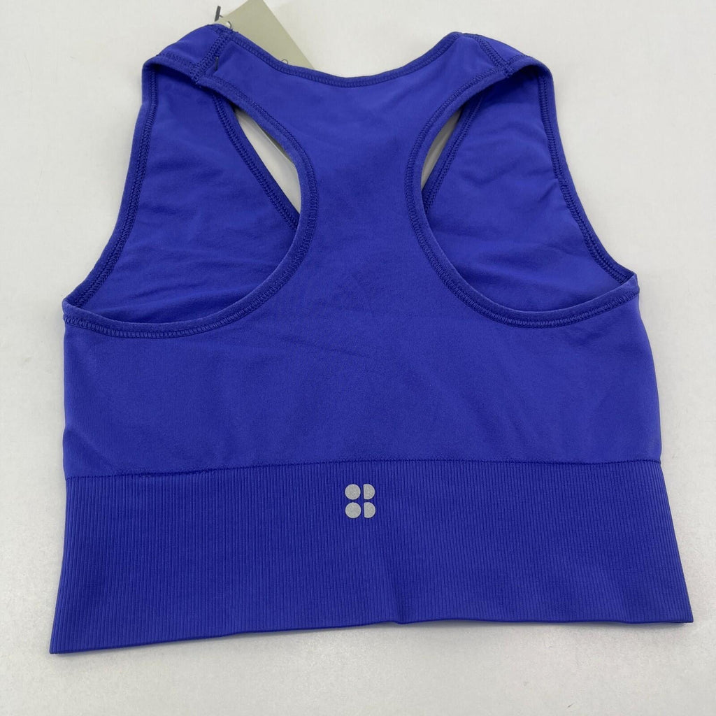 Sweaty Betty Women’s Stamina Soft Touch Voop Bra Aura Blue size S - BNWT