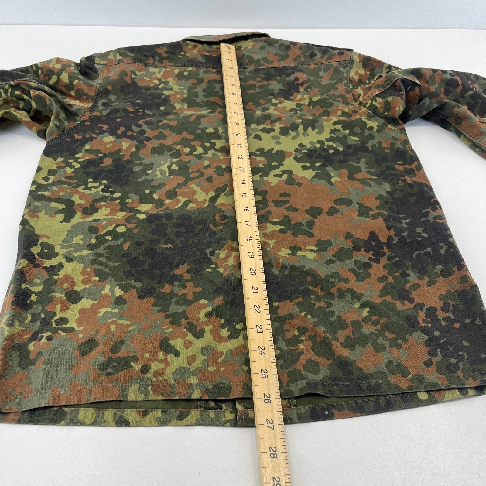 Vtg German Army Flecktarn Camouflage Summer Jacket Combat Green Gr.1 (UK M)