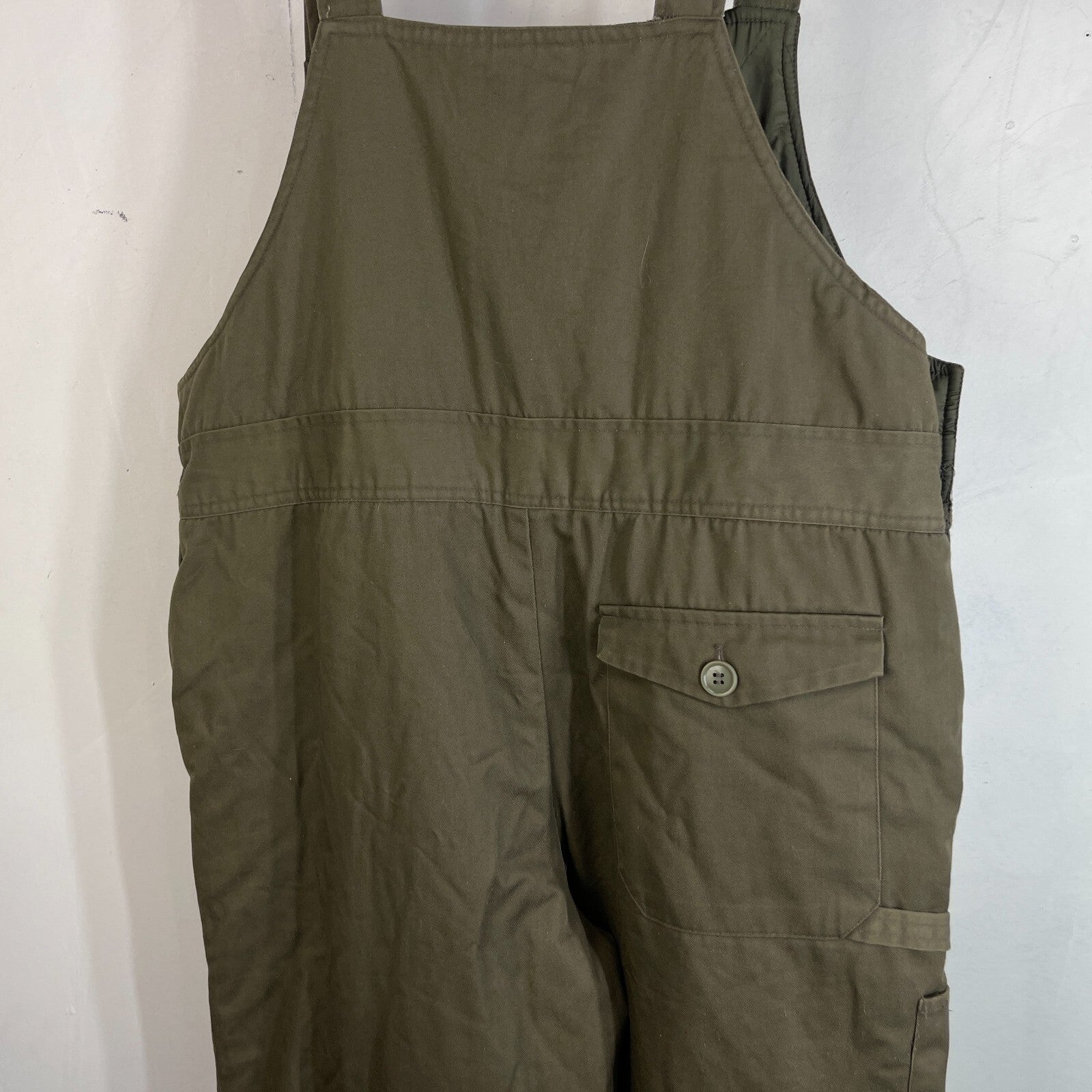 West Side Quilted Workwear Dungarees Green Overalls Bib & Brace size 54 Farmer