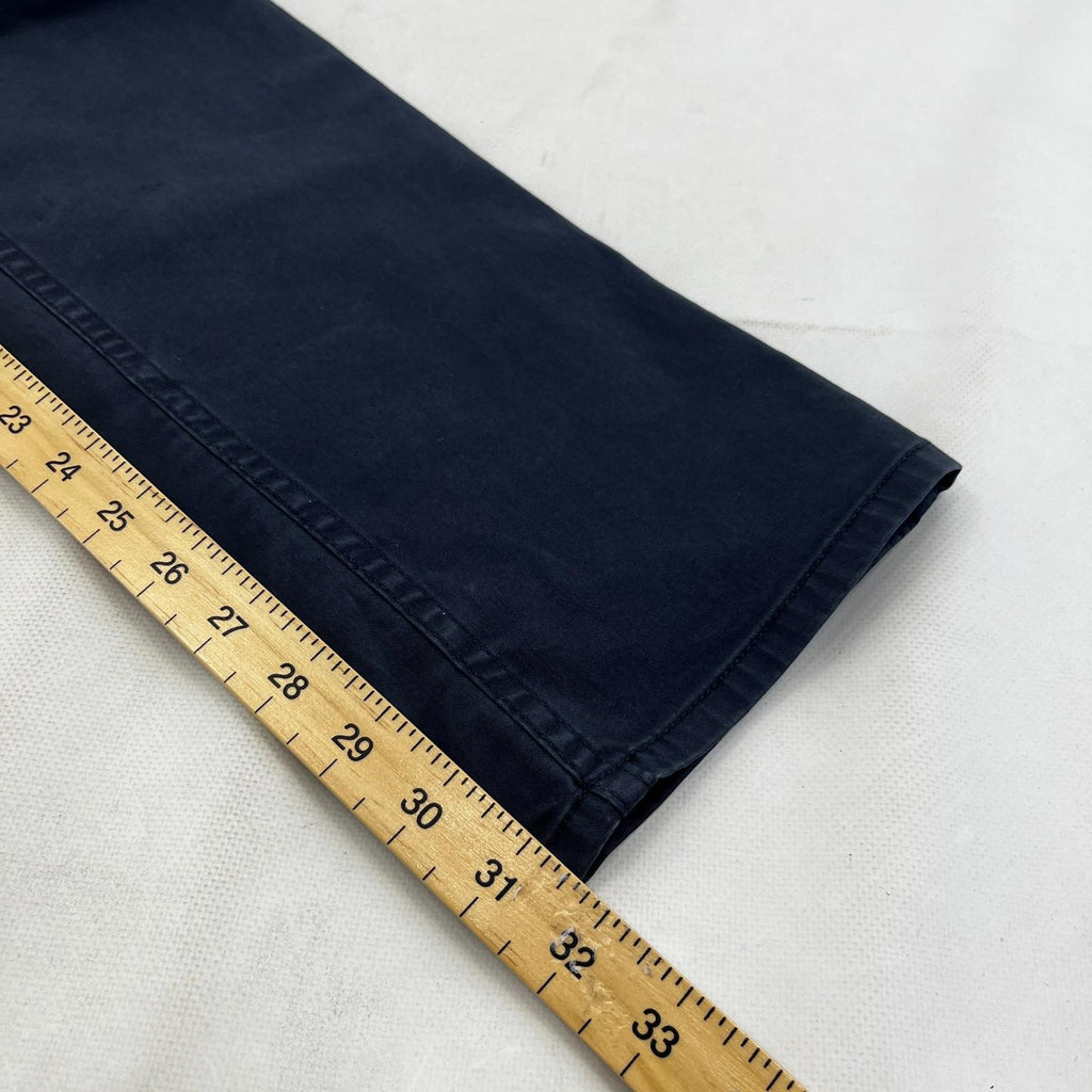 Timberland Men Blue Slim Tapered Chino Trousers Pants Zip Fly Cotton W32" L32"