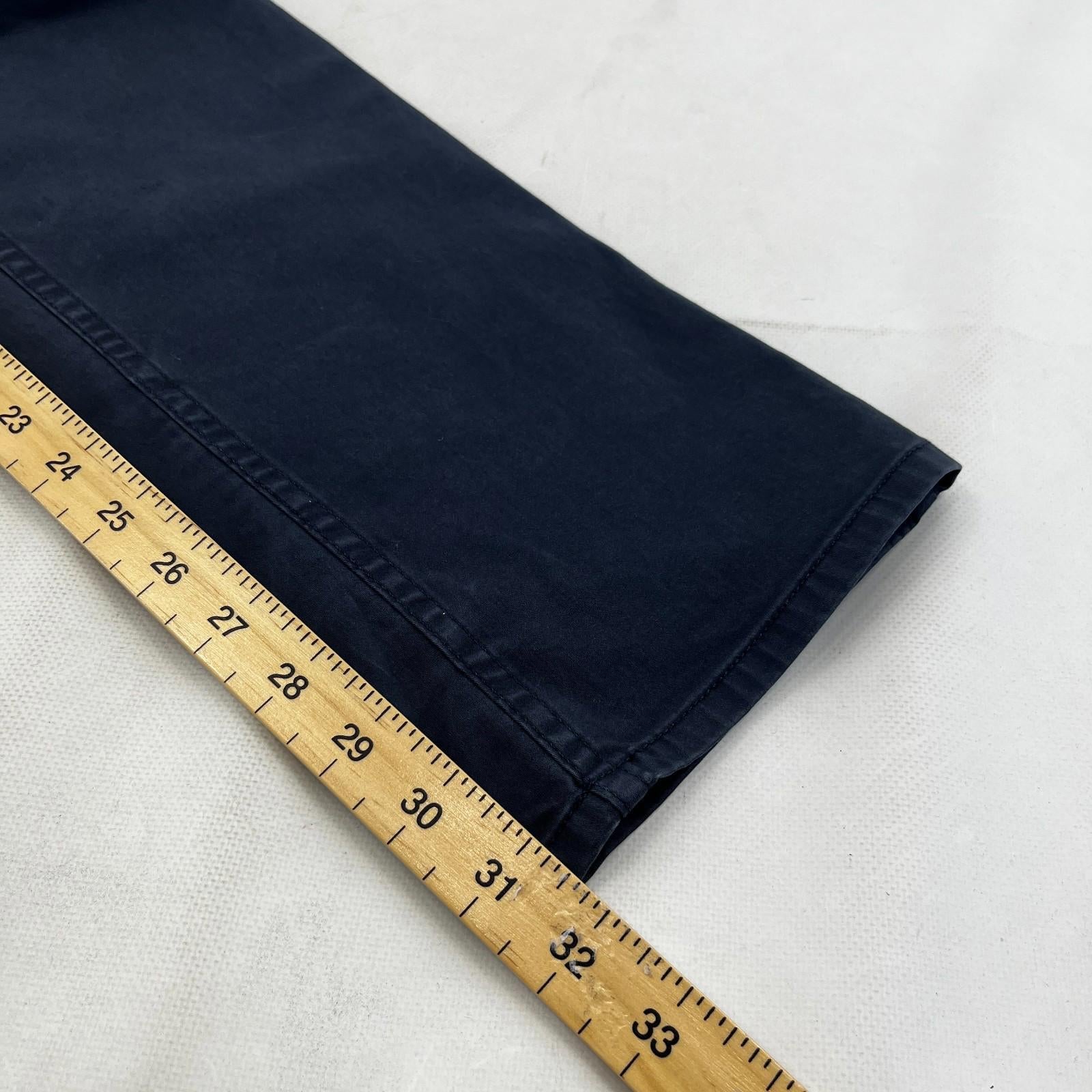 Timberland Men Blue Slim Tapered Chino Trousers Pants Zip Fly Cotton W32" L32"