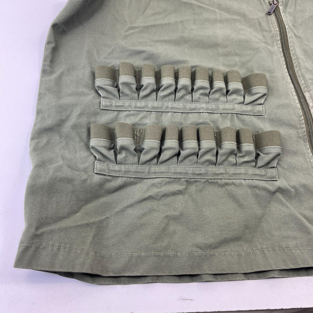 Decathlon Men's Shooting Vest in Olive Green Cotton Canvas size 4XL